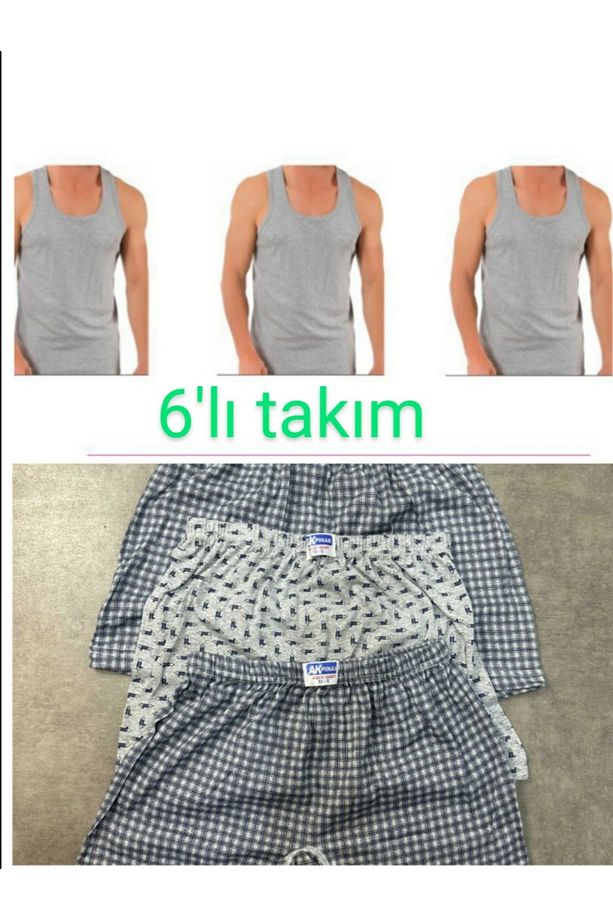 6'lı erkek Atlet & şort takım - 1
