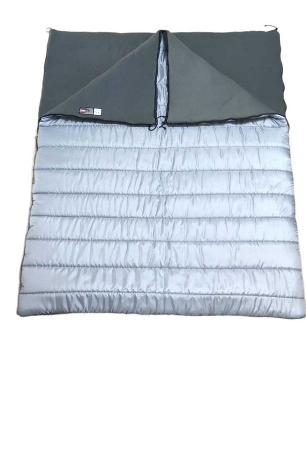 Masif -18 350 gr Gri Polarlı Çift Kişilik Uyku Tulumu Gri - 5