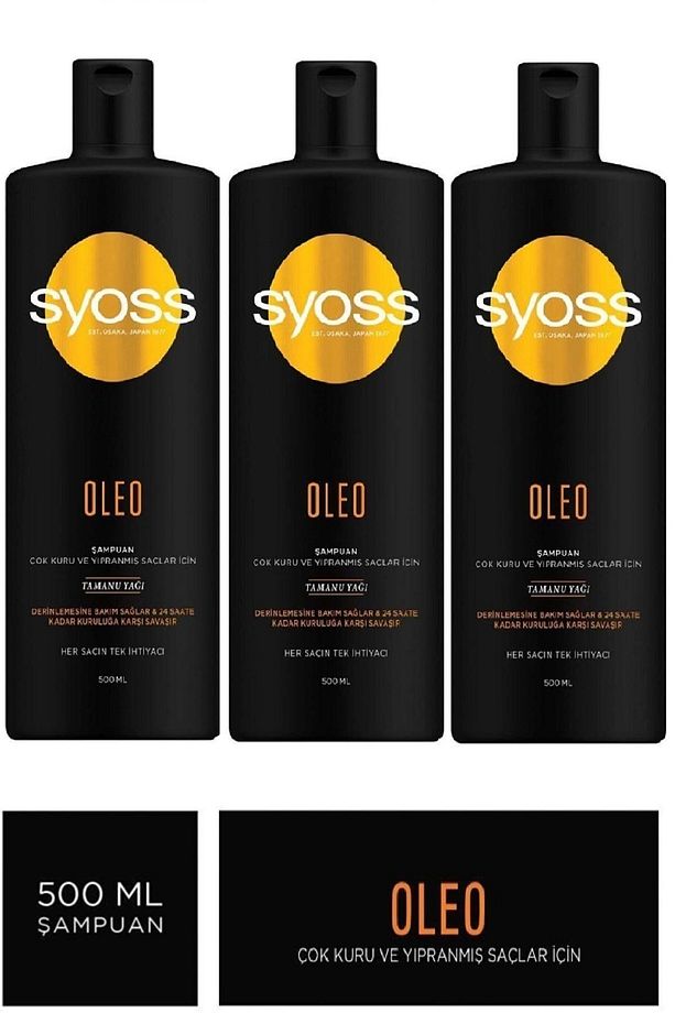 Oleo Çok Kuru Ve Yipranmiş Saçlar Için Şampuan 500 Ml X 3 Adet - 1