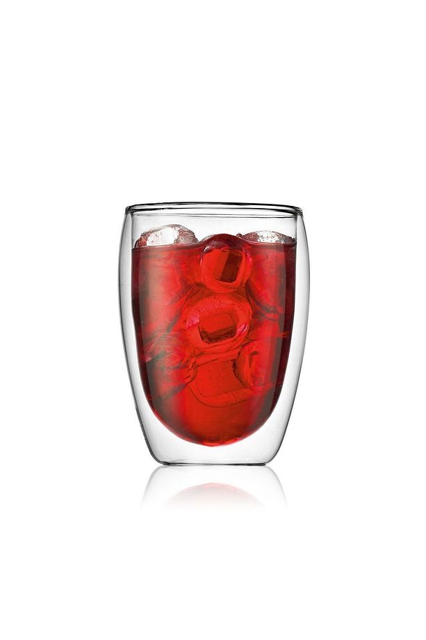 Yeni Tasarım Çift Cidarlı Borosilikat Cam Şeffaf Cam Bardak 350 ml - 2 Adet 2772 - 6