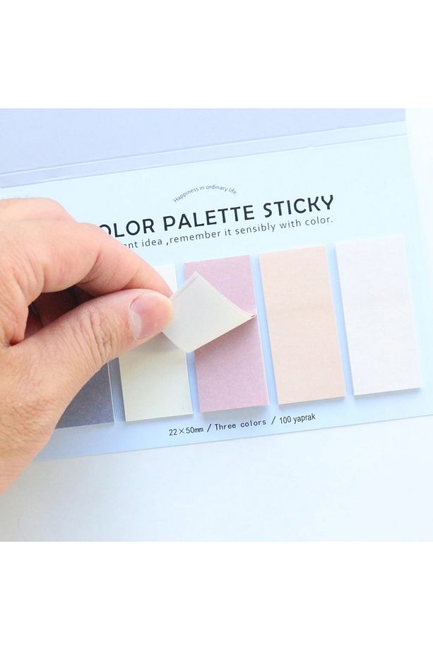 Renkli Postit Post-it Post It. Kitap Ayracı Ayraç Postit Sticker Not Kağıdı Kağıt Postit 100 Yaprak - 6