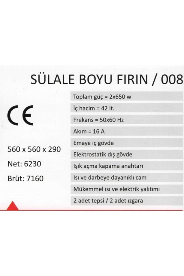 Uğur Sülale Boyu Termostatlı Yuvarlak Tepsili Emaye Davul Fırın 57 Cm - 2