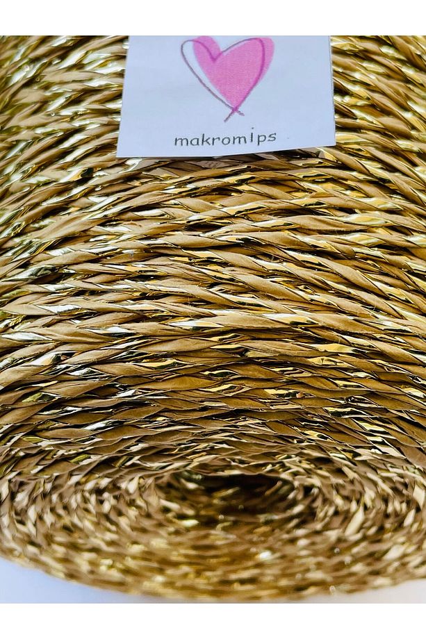 PREMIUM TWİSTED METALİK KAĞIT 250grX4 adetPOLYESTER PARLAK BÜKÜMLÜ ÇANTA İPİ ÖRGÜ SÜSLEME PAKET İP - 3