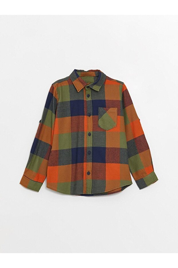 LCW Kids Ekose Uzun Kollu Erkek Çocuk Gömlek - 1