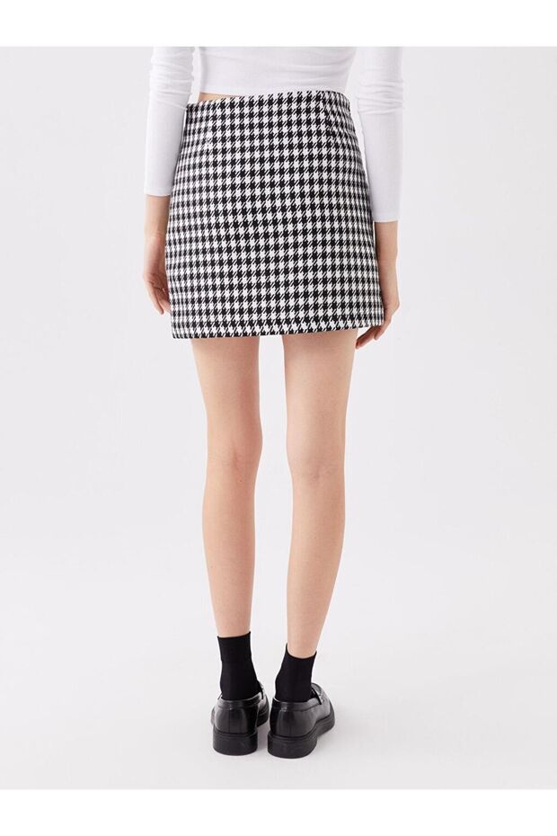 LCW Vision Dar Fit Desenli Kadın Tüp Etek - 4