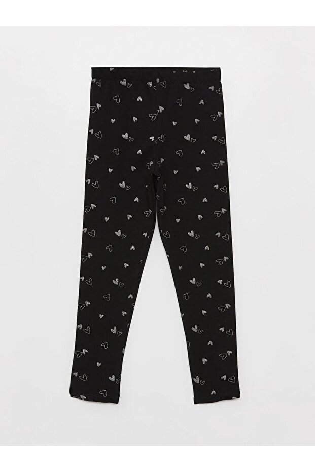 Elastic Waist Printed Girls' Long Tights (W3)