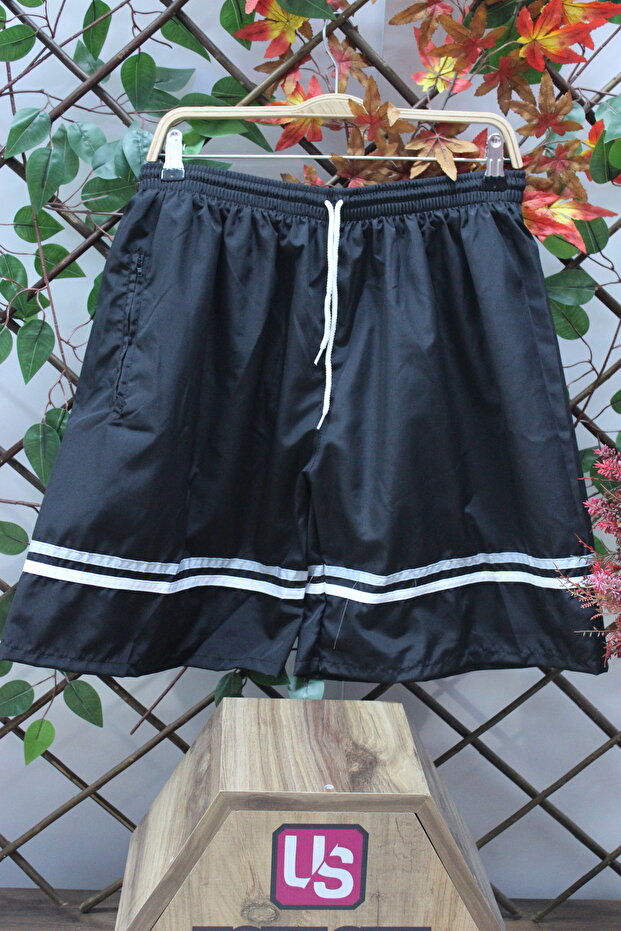 MEN'S Striped KNEE-LENGTH HIGH-QUALITY BEACH/POOL SHORTS