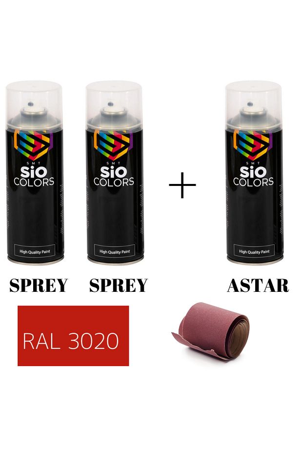 2 ADET SPREY+1 ADET ASTAR+ZIMPARA SPREY AKRİLİK BOYA SETİ 400 ML(METAL-AHŞAP-ARABA-PLASTİK) - 1