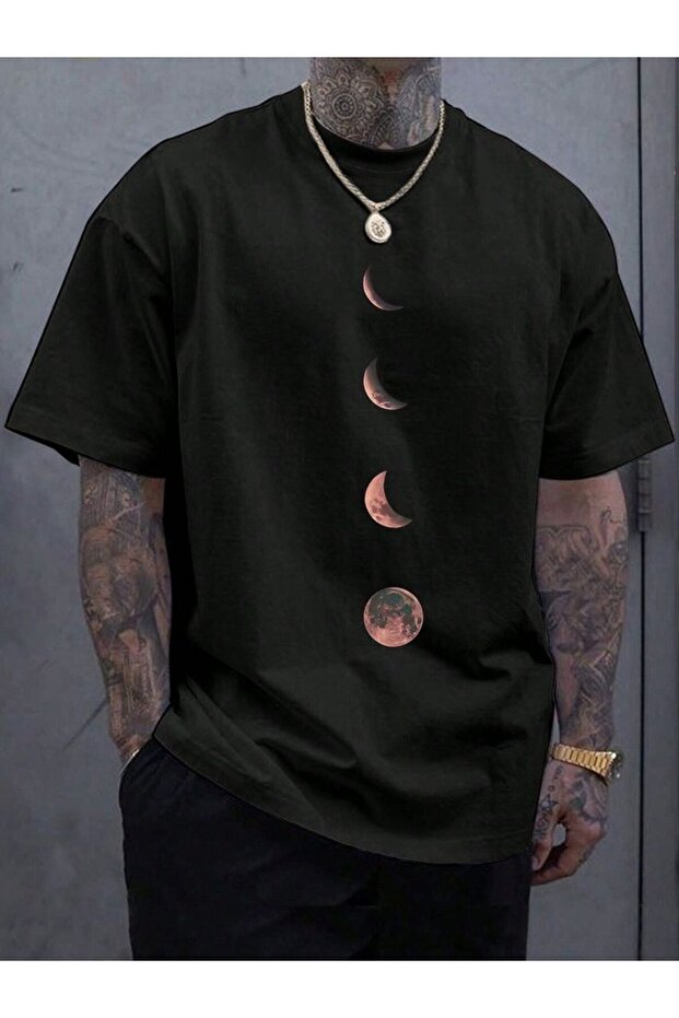 Moon Printed Oversize T-Shirt