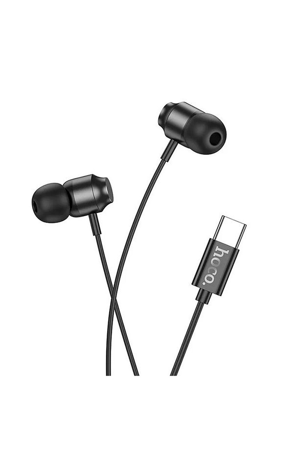M122 Kulakiçi Mikrofonlu Kablolu Metal Type-C Kulaklık SİYAH - 1
