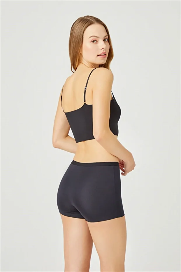 Basic Lazer Kesim Dikişsiz Kadın Boxer Külot 5'li Paket - 2