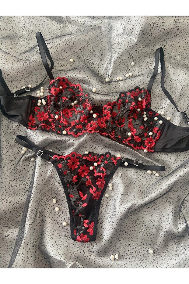 Red Rose Bralet Takımı