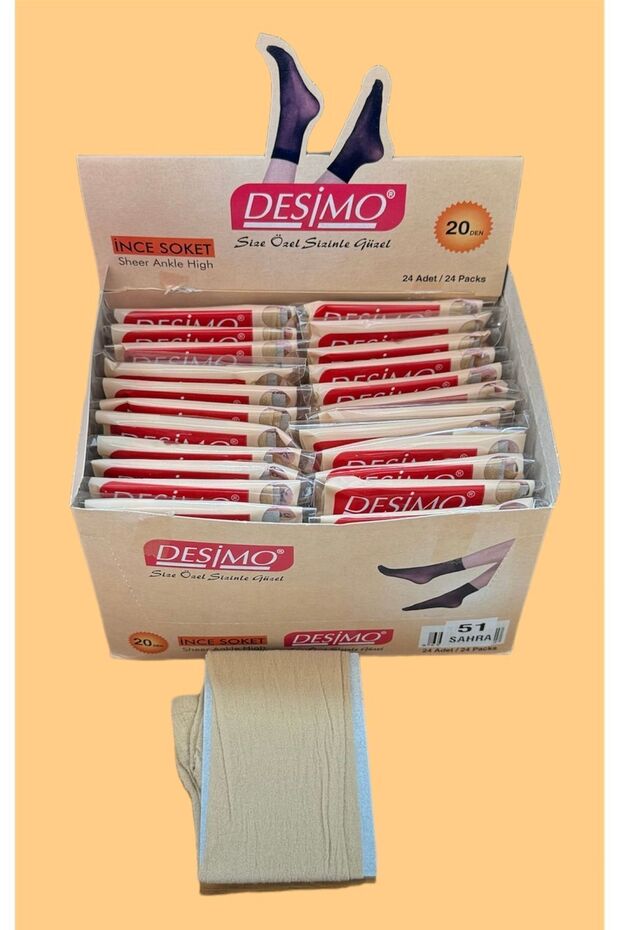 20 Denier Matte Socket 24 Pack of 51 Sahra Color Women's Socks
