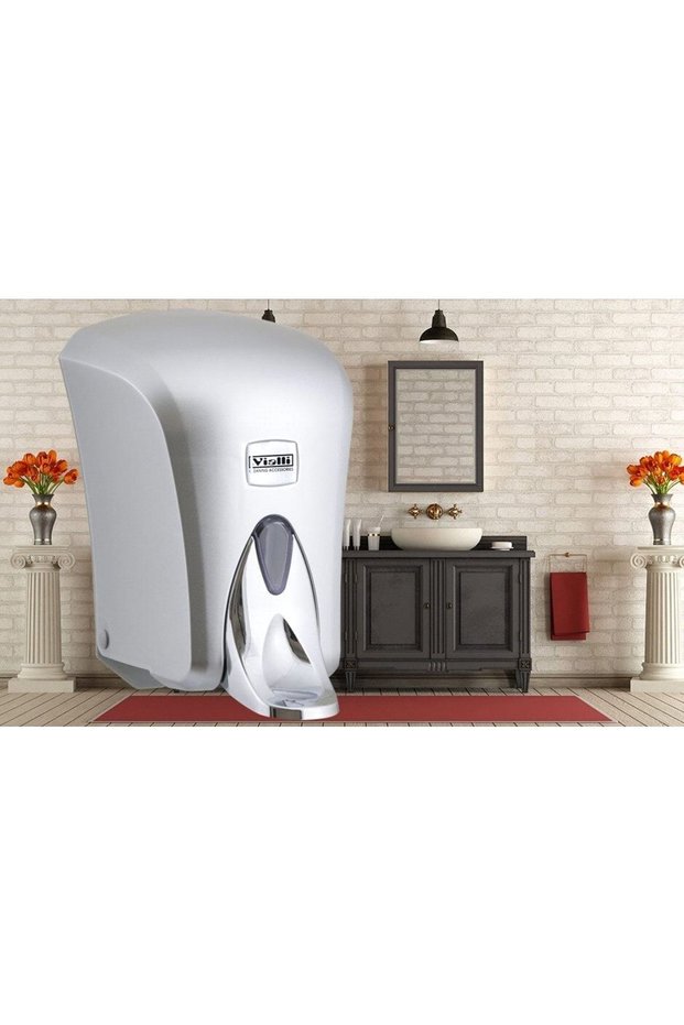 Vialli F6mc Medical Foam Soap Dispenser with Chamber 1000 ml Silver