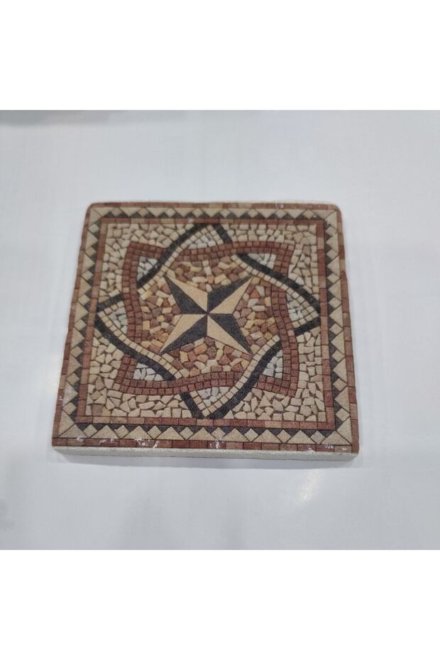 10x10 Cm Decorative Figured Natural Stone Bathroom Drain Cover - Single Ornament