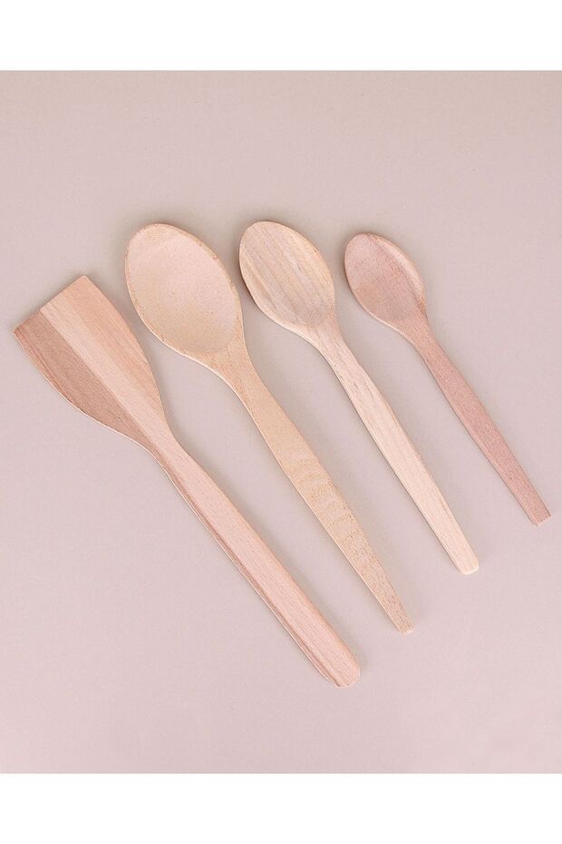 4-Piece Wooden Kitchen Set Wooden Spoon Set