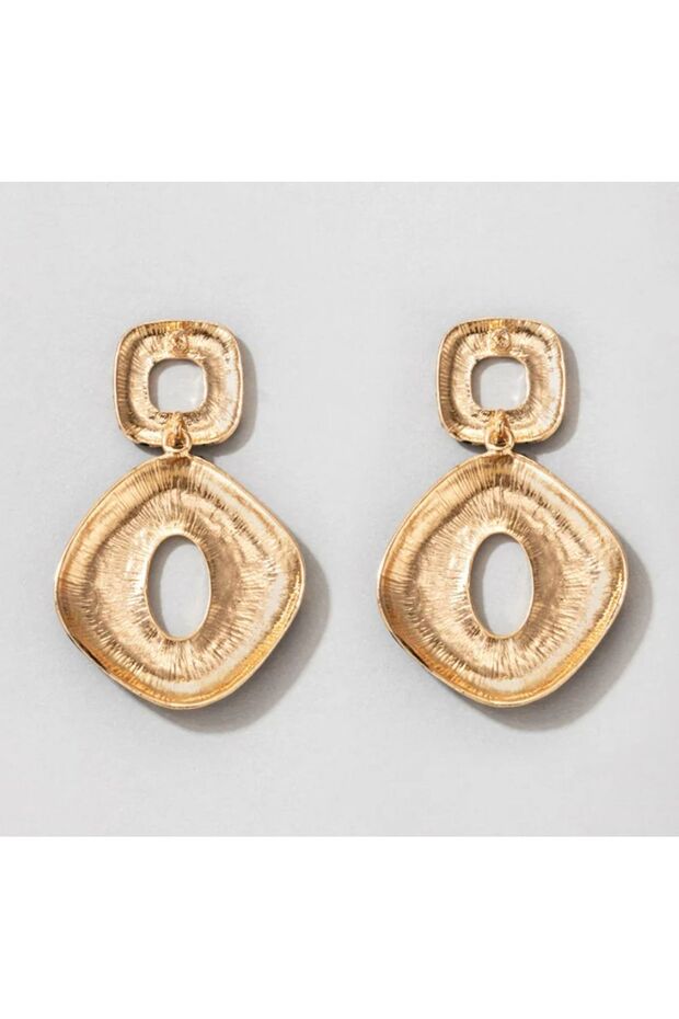 أقراط متدلية بنمط الفهد - 5