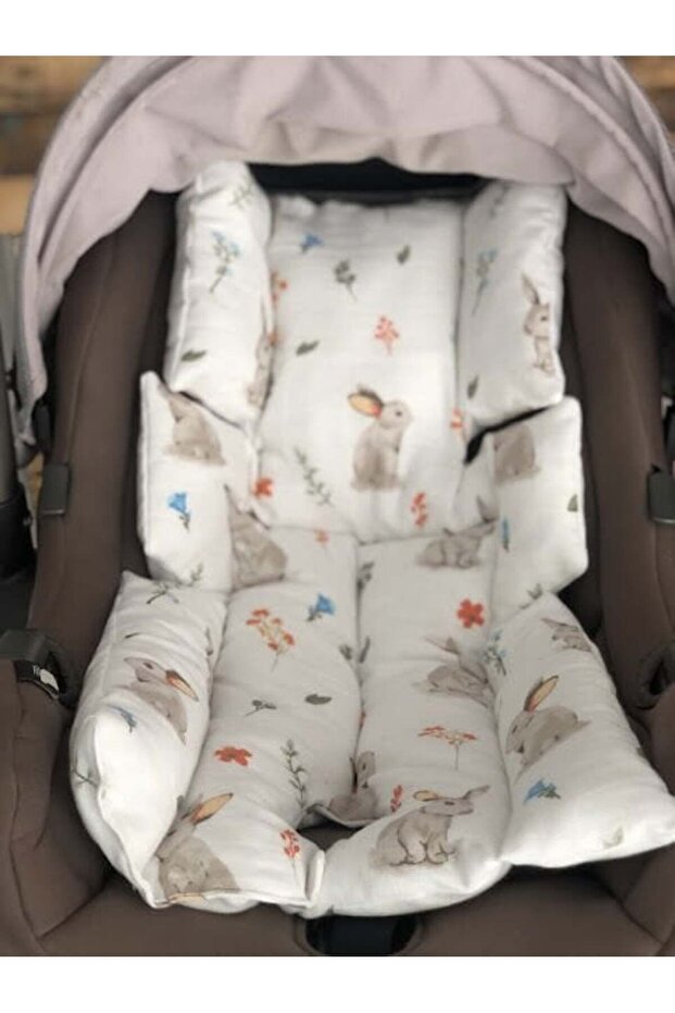 Rabbit Muslin Stroller Cushion