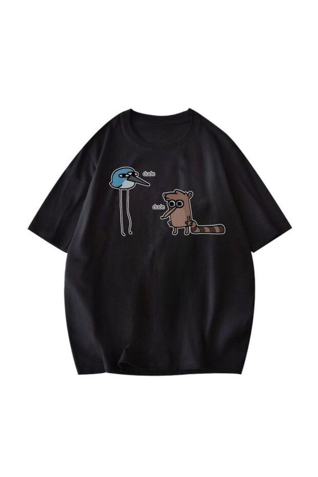 Regular Show Unisex Oversized DTF Printed