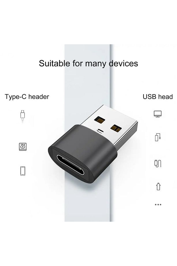 USB 2.0 to Type-C adaptörü USB Erkek Tip-c Dişi USB A to USB C Dönüştürücü RT8-A - 2