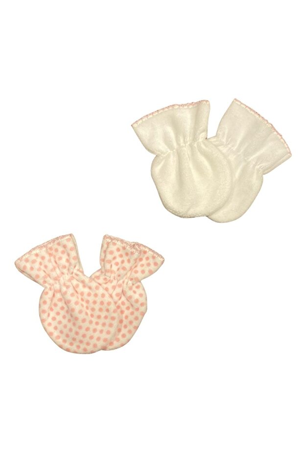 Set of 2 Velvet Baby Gloves Points