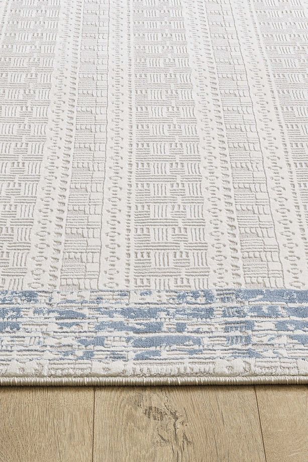 Toscana Modern 4 M2, Krem & Mavi Makine Dokuma Halı, Salon, Mutfak, Oturma & Yatak Odası Halısı - 3