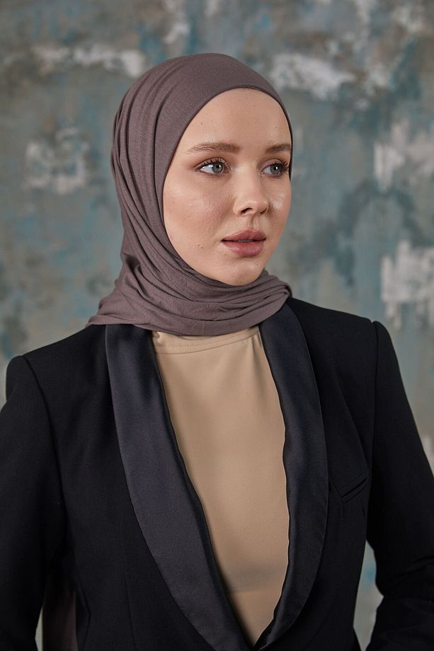 Penye Şal Koyu Vizon - 8