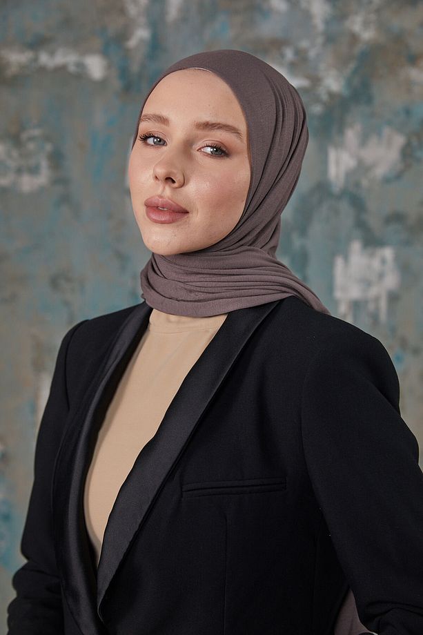 Penye Şal Koyu Vizon - 7