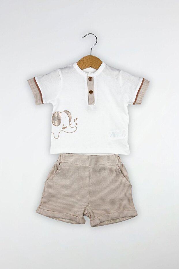 طقم رجالي مكون من قطعتين بتصميم فيل - 1