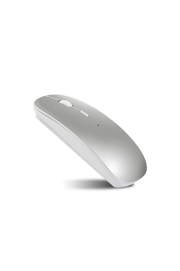 Tüm Cihazlarla Uyumlu Şarj Edilebilir Sessiz Mouse Bluetooth + 2.4Hz Wifi Kablosuz Mouse Fare - 4
