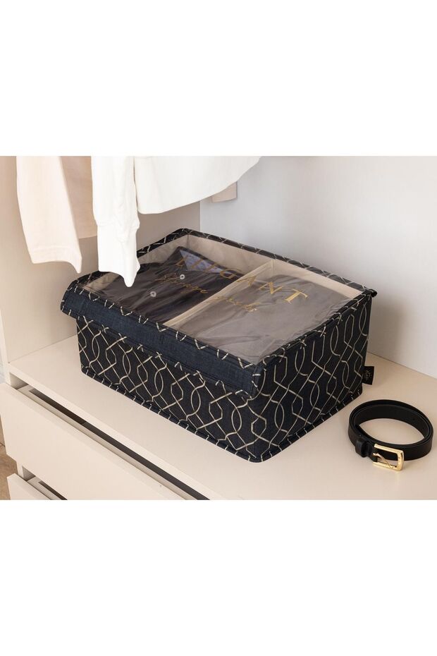 Elegant Çok Amaçlı 2 Bölmeli Maxi Pvc Pencereli Baza Hurç 41x28x18 - 1