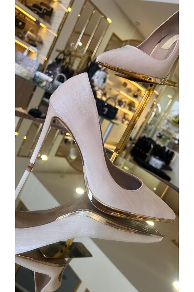 Women's Glittery Satin Platform Shoes