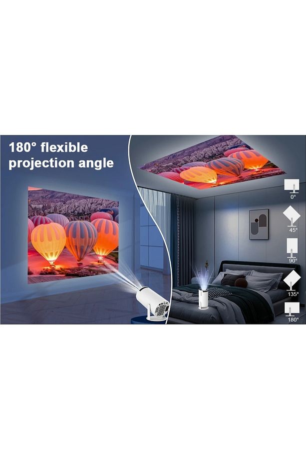 Wifi6 5G projektör Android 11 4K 150 ANSI çift WiFi BT 1280*720p taşınabilir ev sinema projeksiyon - 5