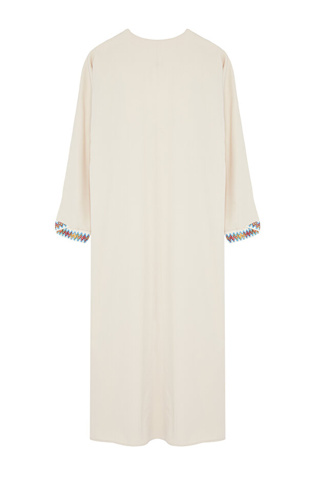 Taş Biye Detaylı Dokuma Kap & Ferace & Abaya & Kimono TCTSS24KF00033 - 8