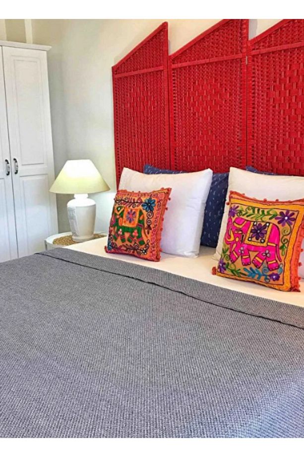 Patchwork Kırlent Kılıfı Bohem Pembe - 2