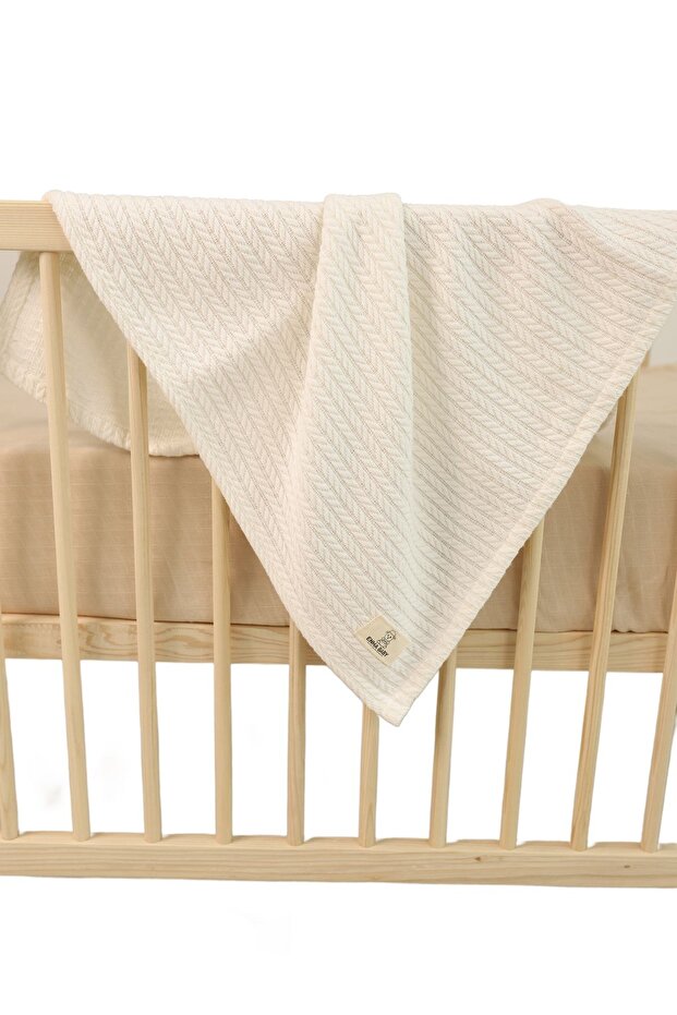 100% Cotton Knitted Pique Ecru 70x90 Cm