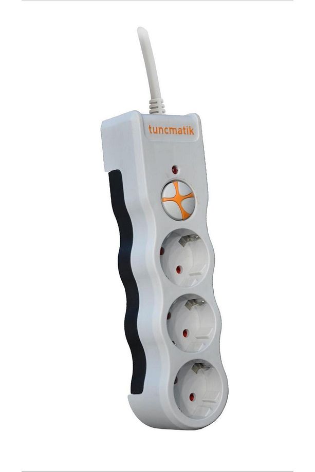 TUNCMATIK POWERSURGE 3-SURGE PROTECTION PLUG-1050 JOULE-WHITE WITH CABLE - 1