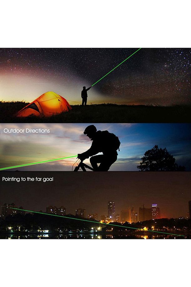 ŞARJLI 5 BAŞLIKLI YEŞİL LAZER 100mW 532nm 8KM MENZİL GREEN LASER POİNTER - 4