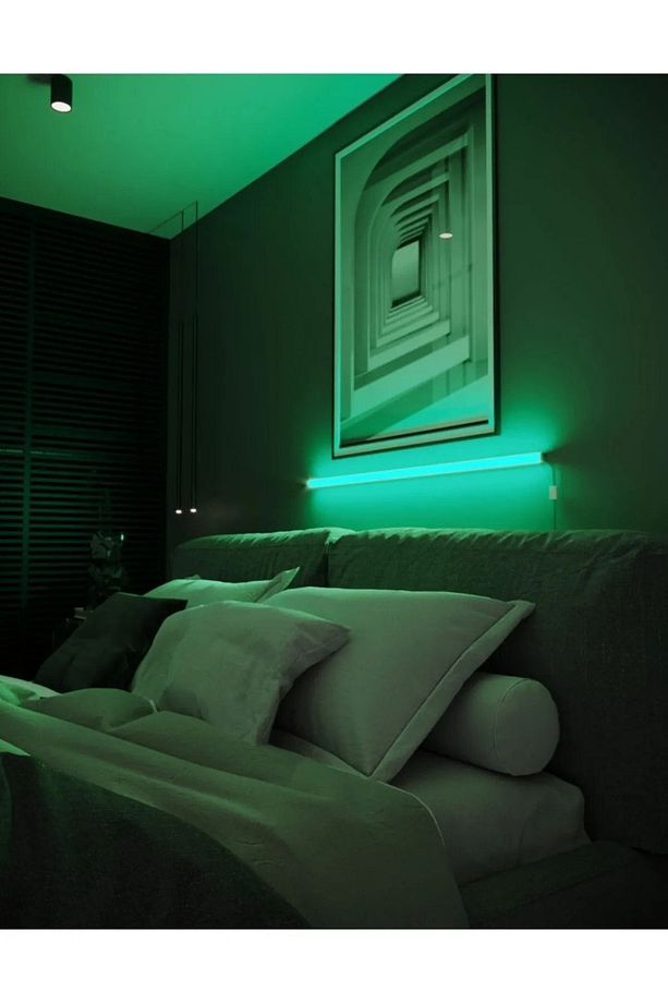 Uzaktan Led Abajur Aplik Gece Lambası Rgb 256 Renk Lambader Yuksek Işık Sistemi / 120cm - 2