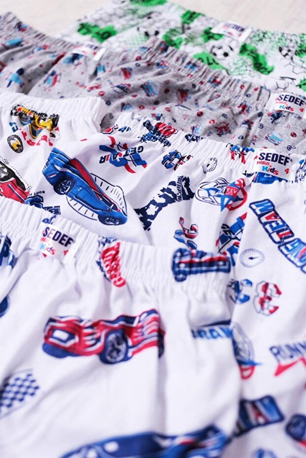 3 Pack Patterned Boxers for Boys - 1037 - 3