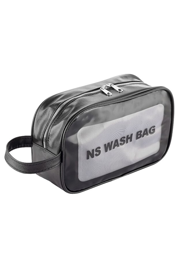 Ns Transparent Makeup and Cosmetic Bag - Portable Travel Bathroom Storage Bag - m (Medium Size)