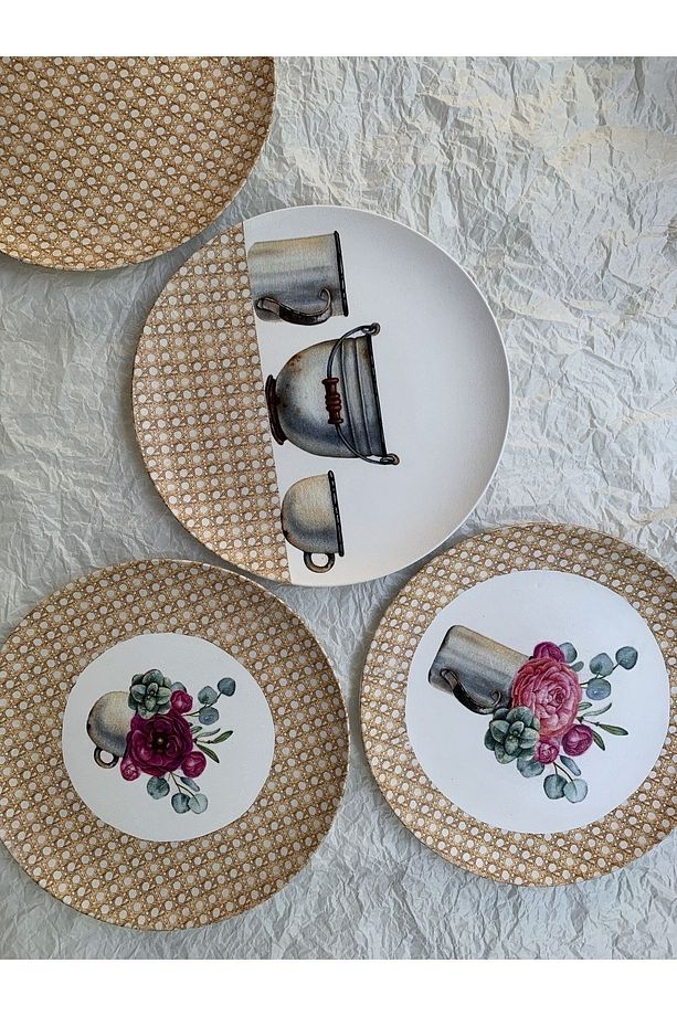 Hazeran Doğal Rafya Bohem Rattan Duvar Tabağı Bahçe Balkon Mutfak Salon Duvar Süsü No:109 - 7