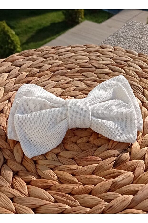 Accessory Linen Bow Automatic Buckle - 2