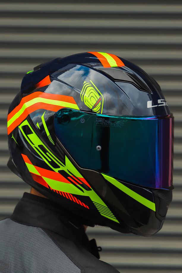 Stream Evo Reflex Mavi Turuncu Kask + Dahili Bluetooth Kulaklık - 4