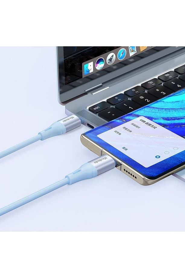CA-2211 TYPE-C TO TYPE-C PD 65W HIZLI DATA VE ŞARJ KABLOSU 3A 1,2M BEYAZ - 4