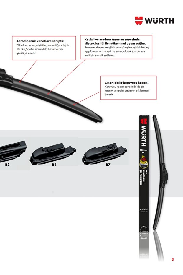 4 Mevsim Araç Sileceği 400mm 17' - 2