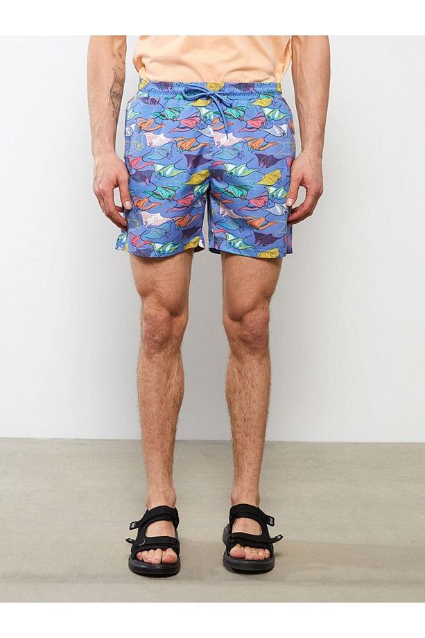 LCW SWIMWEAR Kısa Boy Baskılı Erkek Deniz Şortu - 3