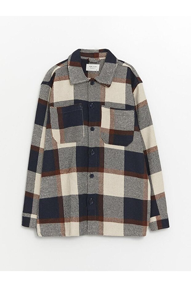 LCW Vision Regular Fit Uzun Kollu Ekose Erkek Oduncu Gömlek Ceket (W3) - 1