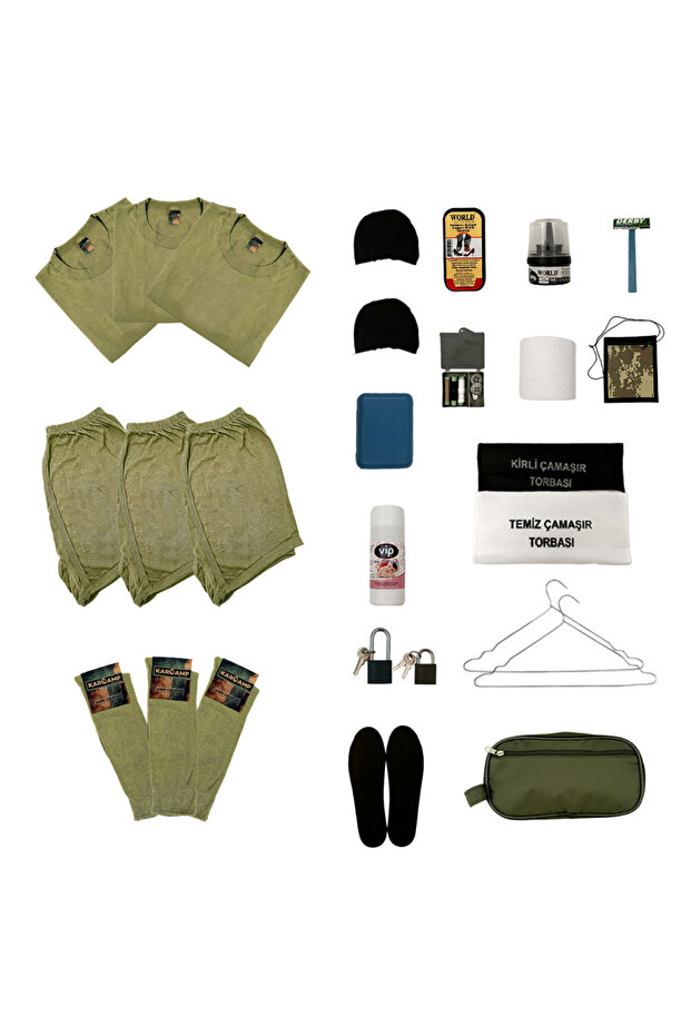 3-Piece Summer Basic Military Material and Underwear Set