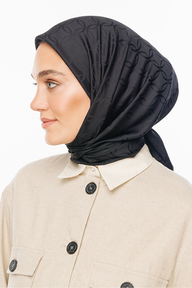 London Desen İpeksi Jakar Eşarp - 2